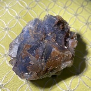 Raw crystal- blue fluorite cubes